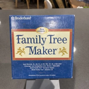 Brøderbund Family Tree Maker New Version Still Factory Sealed - Afbeelding 1 van 3