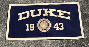 VTG Duke University Felt Banner 1943 Blue Devils NCAA 1940s Chipenco College - Picture 1 of 7