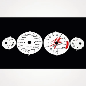 Suzuki GSX 1300 R Hayabusa 2001-2007 KM/H Aftermarket White Gauge Faces - Picture 1 of 1