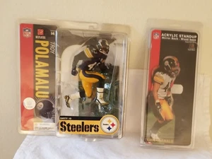 McFarlane #43 Troy Polamalu figurine and acrylic standup STEELERS!! - Picture 1 of 2