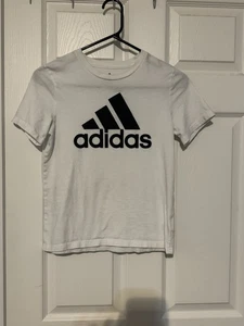 Camisa Adidas Niños Mediana Blanca Manga Corta Ropa Activa Entrenamiento Gimnasio - Imagen 1 de 3