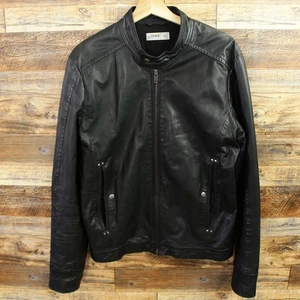 GAP Leder Bomberjacke M Herren Vintage Bike Motorrad Full Zip schwarz - Bild 1 von 10