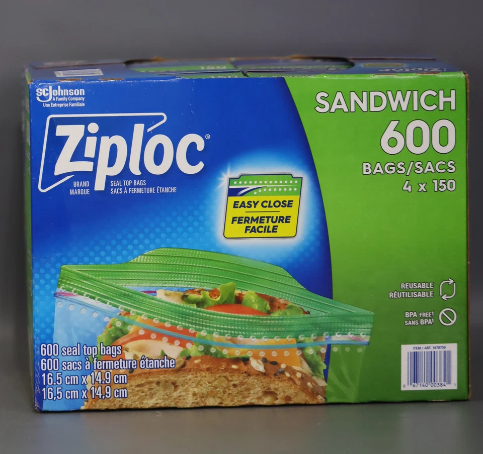Bolsas de sándwich Ziploc 4 paquetes de 150 Foto 1 de 4