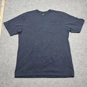 Camicia Carhartt uomo grande blu manica corta vestibilità originale tasca frontale abbigliamento da lavoro - Foto 1 di 8
