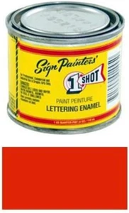 1 Shot Letter Enamel 102L Fire Red 4Oz - Picture 1 of 11