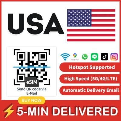 [eSIM] USA Travel ESIM Card DATA eSIM United States Estado unidos viajar esim🛜 - Image 1 of 4