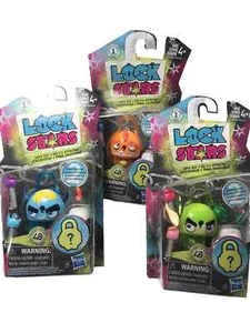 Lock Stars Series 1 SET OF 3 Blue, Orange, Green Monsters Surprises Hasbro Toy - Picture 1 of 1