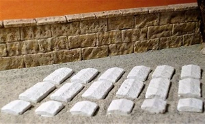 Krippenbau - Ruinenbau, Ruinenstein - Abdeckplatten (Firstform) 18St. !!NEU!! - Bild 1 von 3