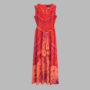 Enzo Vincelli Italian Designer Vintage 60s/70s Print Maxi Dress | Small | UK 10 - Bild 1 von 12