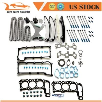Juego completo de juntas de pernos Kit de cadena de distribución del motor para Dodge Durango Jeep 05 3,7 L V6 Foto 1 de 4