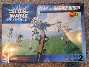 SEALED Vintage AMT ERTL Star Wars Episode I Stap with Battle Droid Model KIT - Picture 1 of 3