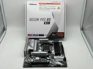 ASRock B650M Pro RS WiFi AM5 AMD SATA 6Gb/s Micro ATX Motherboard READ/FOR PARTS - Bild 1 von 9