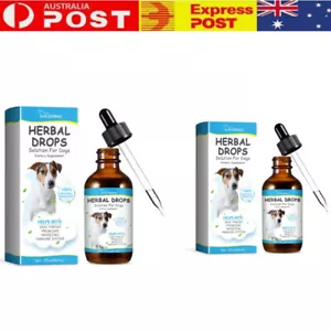 Dog Pets Ear Drops For Infections Control Yeast Itching Wax Ear Mites Cleaner - Picture 1 of 7