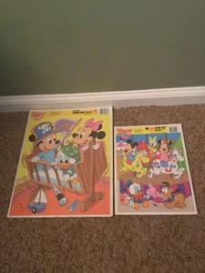 Vintage Golden Disney Babies Frame Tray Puzzle Lot of 2 - Picture 1 of 5
