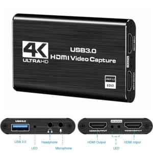 4K Video Capture Card 1080P 60fps HD Camera Recording HDMI to USB 3.0 Live Game - Picture 1 of 15