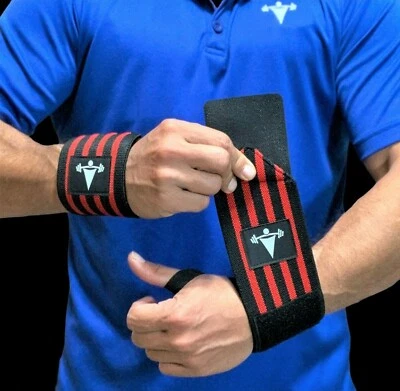 Weight Lifting Wrist Wraps Power Training Gym Workout Support Strap Extra Strong - Image 1 of 4