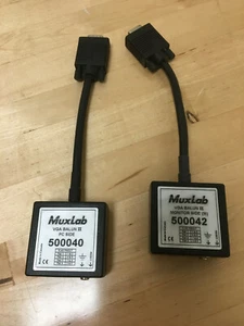 Muxlab VGA Balun II Set, 500040 PC Side Male and 500042 Monitor Side Male - Picture 1 of 4