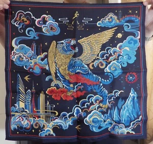 Johnnie Walker Blue Label Year of Tiger Pocket Silk scarf 16.5x16.5 inches NEW - Picture 1 of 2