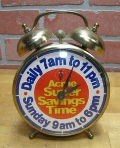 ACME SUPER SAVINGS TIME Advertising Clock Robertshaw Lux Time Lebanon Tenn USA - Picture 1 of 12