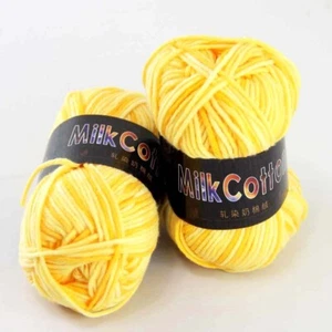 New 2BallsX50gr Soft 8Ply DK Cotton Hand Rugs teaching Knit Crocheting Yarn 02 - Picture 1 of 12