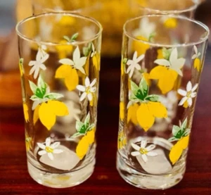 Set of 4 16oz Lemon Drinking Glasses - Bild 1 von 2