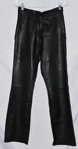 VERA PELLE pantalone italiano alto in pelle con cuciture a frusta taglia 40/10 - Foto 1 di 9