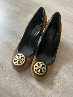 Tory Burch Vicuña Oscura/Negro Selma Tacón Medio Alto Nuevo en Caja con Cubierta Antipolvo Talla 7 Foto 1 de 4