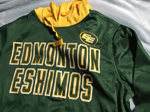 Edmonton eskimos hands high pullover hoodie new large with tags Cover