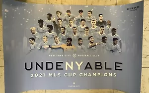 NYCFC FUSSBALLCLUB POSTER SGA 2021 MLS CUP CHAMPIONS FUSSBALL YANKEES NYC - Bild 1 von 4