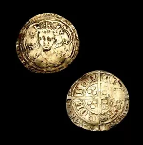 W843: Edward III Medieval Hammered Silver Groat - Series E, London, Spink 1567 - Picture 1 of 1