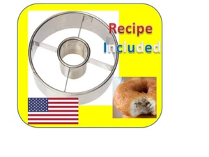 Stainless Steel Ateco 3.5" Donut Cutter 3-1/2 Inch DONUT & GLAZE RECIPE seePhoto - Picture 1 of 4
