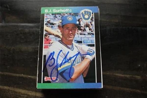TARJETA AUTOGRAFIADA BJ SURHOFF MILWAUKEE BREWERS - Imagen 1 de 1