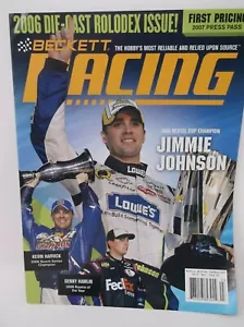 Beckett Racing Feb/March 2007 Issue #145 JIMMIE JOHNSON Cover  - Picture 1 of 1