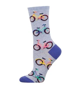 Socksmith Women Blue Graphic Cotton Crew Socks Coastal Cruiser Design UK 3-8 - Picture 1 of 1