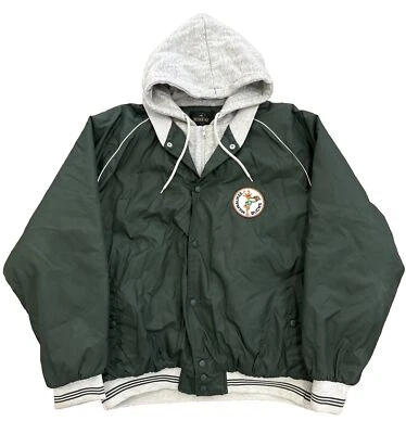 Casaco masculino vintage Milwaukee Bucks NBA basquete zíper encaixe cetim tamanho GG - Imagem 1 de 4