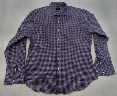 Barneys New York Mens XL Dress Shirt Check Button Down Long Sleeve Cotton - Image 1 of 4