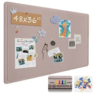 Large Cork Board - 48" x 36" Folding Felt Pin Bulletin Board for Home Office ... - Picture 1 of 9