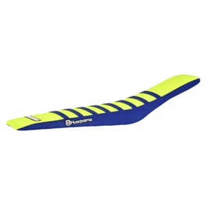 2018-2024 Husqvarna TC 85 Seat Cover DARK BLUE /NEON YELLOW/ DARK BLUE #168 LOGO - Picture 1 of 4