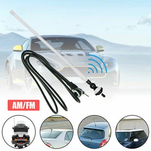 400mm Auto Radio Dach Antenne Flexibel Gummi Universal AM FM DIN Antenne Stecker - Bild 1 von 12