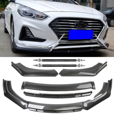 For Hyundai Sonata 2011-2021 Front Bumper Lip Splitter Chin Spoiler Carbon Fiber Foto 1 de 4