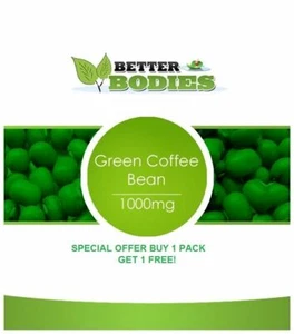 Green Coffee Bean 1000mg 30 Capsules BOGOF Slimming Weight Loss Diet Vegetarian - Picture 1 of 1