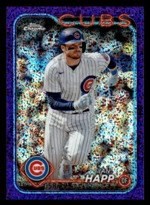 2024 Topps Chrome #184 Ian Happ Purple Speckle Refractor - Image 1 of 2