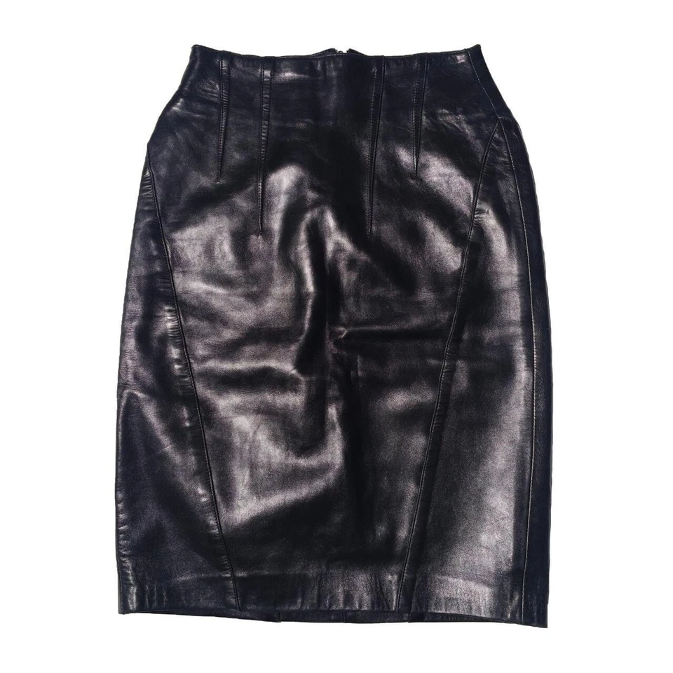 Vintage Jean-Claude Jitrois Leather Pencil Skirt   - Image 1 of 4