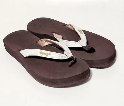 Sandalias chanclas Reef Star Cushion atrevidas marrón crema soporte arco Wms 6US 36EU  Foto 1 de 4