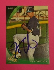 2017 Grandstand, Clinton LumberKings - KYLE WILCOX - autographed