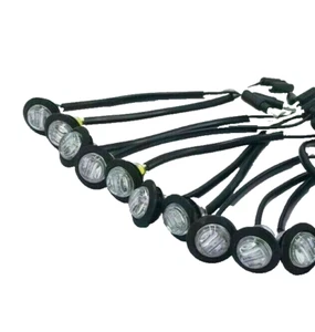 TEN - Maxxima M09400RCL Red Clear 6 LED 1-1/4" Clearance Marker Light - Picture 1 of 9