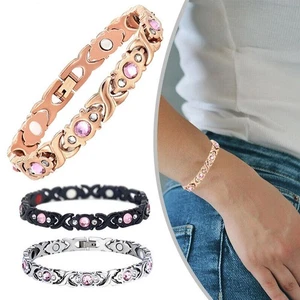 Women Magnetic Bracelet Therapy Alloy Weight Loss Arthritis Health Pain Relief - Picture 1 of 20