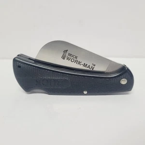 VINTAGE BUCK WORK-MAN FOLDING KNIFE 811 USA HAWK BILL 1988 RARE UTILITY NICE - Picture 1 of 9