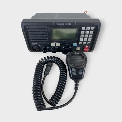 ICOM IC-M604 Marine DSC VHF Radio W/ HM-126RB Fist Mic -Tested - USED - - Image 1 of 4
