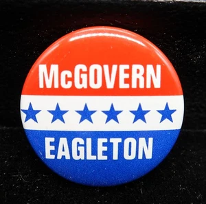 Vintage McGovern Eagleton Reprod. Pin 1" U.S. President Campaign 1980 - Bild 1 von 6